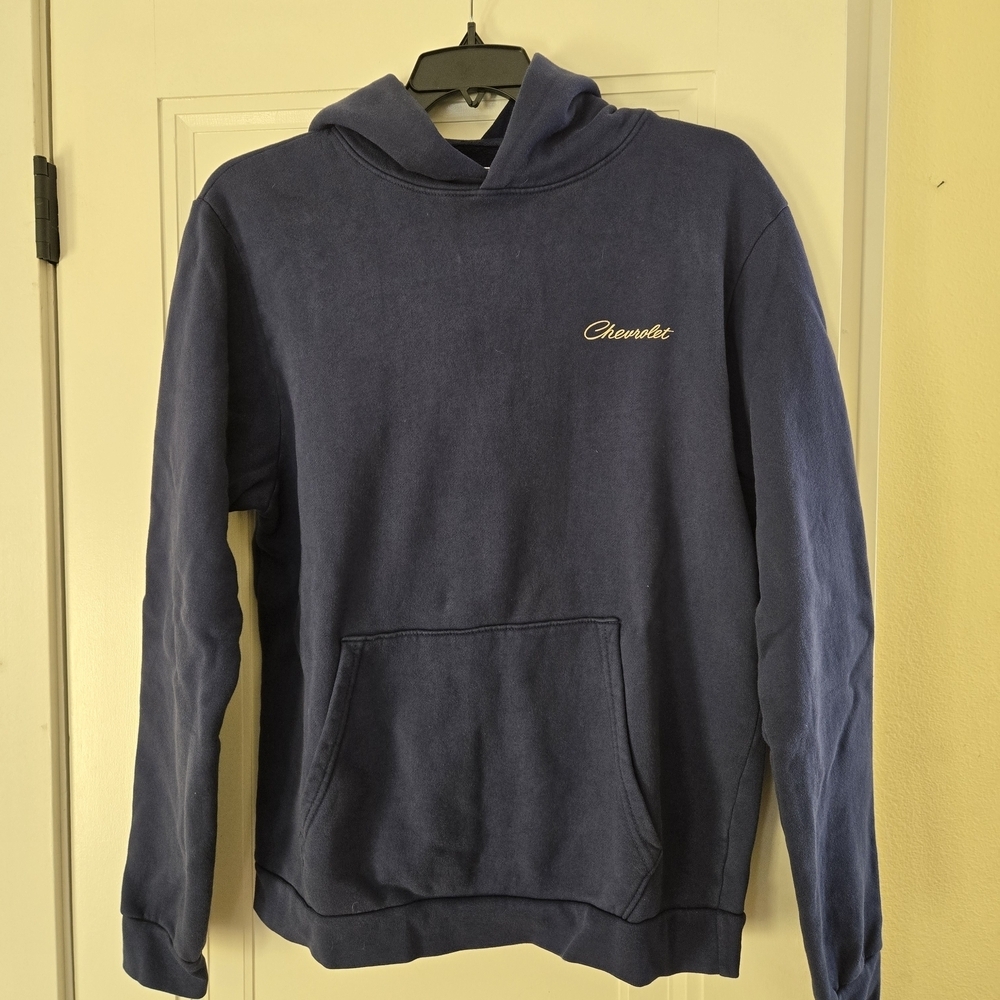 Chevrolet Classic Hoodie, Navy Blue, Size L